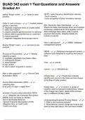 BUAD 342 exam 1 Test Questions and Answers Graded A&plus;