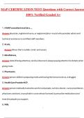 MAP Certification Test &lpar;Latest 2026&sol;2027 Update&rpar; Complete Questions and Guide Answers&comma; 100&percnt; Verified Graded A&plus;