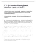 NYC Refrigeration License Exam I questions n answers rated A&plus;