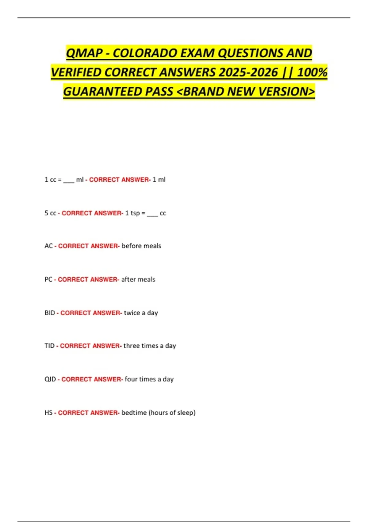 QMAP Colorado Exam – Updated Study & Practice Guide 2025 - QMAP ...