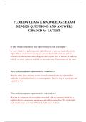 FLORIDA CLASS E KNOWLEDGE EXAM  2025-2026 QUESTIONS AND ANSWERS  GRADED A&plus; LATEST  