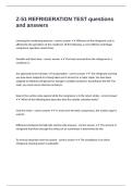 Z-51 REFRIGERATION TEST questions and answers