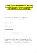 Pediatric Primary Care PNCB 2 Exam &ndash; Updated Study & Practice Guide 2025