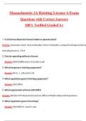 Massachusetts 2A Hoisting License A Exam &lpar;Latest 2026&sol;2027 Update&rpar; Complete Questions and Guide Answers&comma; 100&percnt; Verified Graded A&plus;