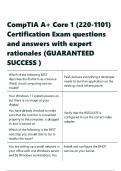 CompTIA A&plus; Core 1 &lpar;220-1101&rpar; Certification Exam questions and answers 