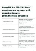 CompTIA A&plus; 220-1101 Core 1 questions and answers with expert rationales &lpar;GUARANTEED SUCCESS &rpar;