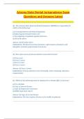 Arizona State Dental Jurisprudence Exam Questions and Answers Latest