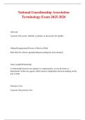 National Guardianship Association Terminology Exam 2025-2026
