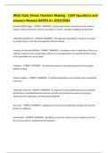 WGU Data Driven Decision Making - C207 Questions and answers Newest RATED A&plus; 2025&sol;2026 