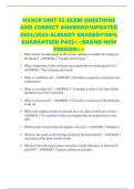 HVACR UNIT 55 EXAM QUESTIONS AND CORRECT ANSWERS&excl;&excl;UPDATED 2025&sol;2026 ALREADY GRADED&excl;&excl;100&percnt; GUARANTEED PASS<<BRAND NEW VERSION>>