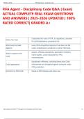 FIFA Agent - Disciplinary Code Q&A &vert; Exam&vert;  ACTUAL COMPLETE REAL EXAM QUESTIONS  AND ANSWERS &vert; 2025-2026 UPDATED &vert; 100&percnt;  RATED CORRECT&vert; GRADED A&plus; 