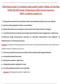 Exam 3&colon; NUR242&sol; NUR 242 &lpar;Latest 2026&sol; 2027&rpar; Medical-Surgical Nursing Exam &vert; Questions and Verified Answers with Rationales&vert; 100&percnt; Correct&vert; Grade A- Galen