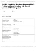 CM 2215 Coss EXAM Questions & Answers &vert; 100&percnt; Verified solutions &vert;Questions with Correct Answers 2025 latest update&excl;&excl;