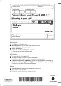 2025 Pearson Edexcel Level 1&sol;Level 2 GCSE&period; 1BI0&sol;2H Biology PAPER 2 Higher Tier 2025 Pearson Edexcel Level 1&sol;Level 2 GCSE&period; 1BI0&sol;2H Biology PAPER 2 Higher Tier