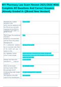 WV Pharmacy Law Exam Newest 2025/2026 With  Complete All Questions And Correct Answers  |Already Graded A+||Brand New Version!|