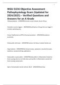 WGU D236 Objective Assessment Pathophysiology Exam &lpar;Updated for 2024&sol;2025&rpar; &ndash; Verified Questions and Answers for an A Grade