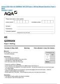 Actual 2025 AQA AS GERMAN 7661&sol;2R Paper 2 Writing Merged Question Paper &plus; Mark Scheme &plus; Insert