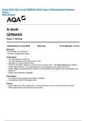 Actual 2025 AQA A-level GERMAN 7662&sol;2 Paper 2 Writing Merged Question Paper &plus; Mark Scheme