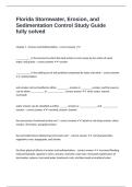 Florida Stormwater&comma; Erosion&comma; and Sedimentation Control Study Guide fully solved