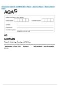 Actual 2025 AQA AS GERMAN 7661&sol;1 Paper 1 Question Paper &plus; Mark Scheme &plus; Insert