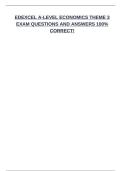 EDEXCEL A-LEVEL ECONOMICS THEME 3 EXAM QUESTIONS AND ANSWERS 100&percnt; CORRECT&excl;