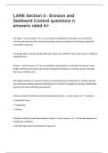 LARE Section 4 - Erosion and Sediment Control questions n answers rated A&plus;