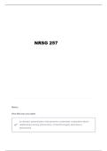 NRSG 257 EXAM 2 TERMS QUESTIONS AND VERIFIED ANSWERS