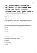 EPA Section 608 Certification Exam &lpar;2025&sol;2026&rpar; &ndash; Full 100-Question Study Set with 100&percnt; Verified & Polished Solutions &vert; Core&comma; Type I&comma; Type II & Type III