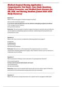 Medical-Surgical Nursing Application &vert; Comprehensive Test Bank&comma; Case Study Questions&comma; Clinical Scenarios&comma; and Verified Exam Answers for RN&comma; BSN&comma; and Nursing Students &lpar;Latest 2025&ndash;2026 Study Resource&rpar;