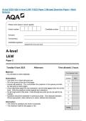 Actual 2025 AQA A-level LAW 7162&sol;2 Paper 2 Merged Question Paper &plus; Mark Scheme