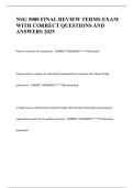 NSG 5000 FINAL REVIEW TERMS EXAM WITH CORRECT QUESTIONS AND ANSWERS 2025