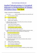  Test Bank for Applied Pathophysiology A Conceptual Approach to the Mechanisms of Disease 3rd Edition by Braun