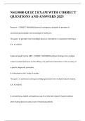 NSG5000 QUIZ 2 EXAM WITH CORRECT QUESTIONS AND ANSWERS 2025