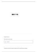 BIO 116 UBCO MIDTERM 1 QUESTIONS AND VERIFIED ANSWERS