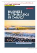 Test Bank for Business Mathematics In Canada 11th Edition By F&period; Ernest Jerome&comma; Tracy Worswick&vert;All Chapters