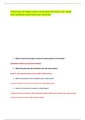 ESSENTIALS OF PUBLIC HEALTH RESEARCH METHODS TEST BANK WITH VERIFIED QUESTIONS AND ANSWERS