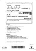 2025 Pearson Edexcel Level 1&sol;Level 2 GCSE 1IN0&sol;3F Italian PAPER 3&colon; Reading and understanding in Italian Foundation Tier
