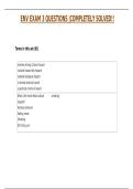 ENV EXAM 3 QUESTIONS &vert;COMPLETELY SOLVED&excl;&excl;