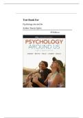 Test Bank For Psychology Around Us 4th Canadian Edition By Nancy Ogden&comma; Verified Complete Chapters&vert;&vert; Newest Version