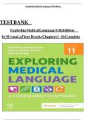 Test bank for exploring medical language 11th edition by myrna lafleur brooks