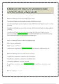 Edelman SPI Practice Questions with Answers 2025-2026 Guide 