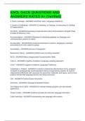 ESOL GACE QUESTIONS AND ANSWERS RATED A&plus; &lpar;Verified&rpar;