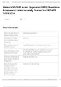 Galen NSG 3100 exam 1 &lpar;updated 2025&rpar; Questions & Answers &vert; Latest Already Graded A&plus; UPDATE 2025&vert;2026