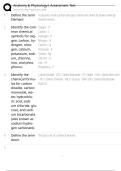 Anatomy & Physiology I Assessment Test