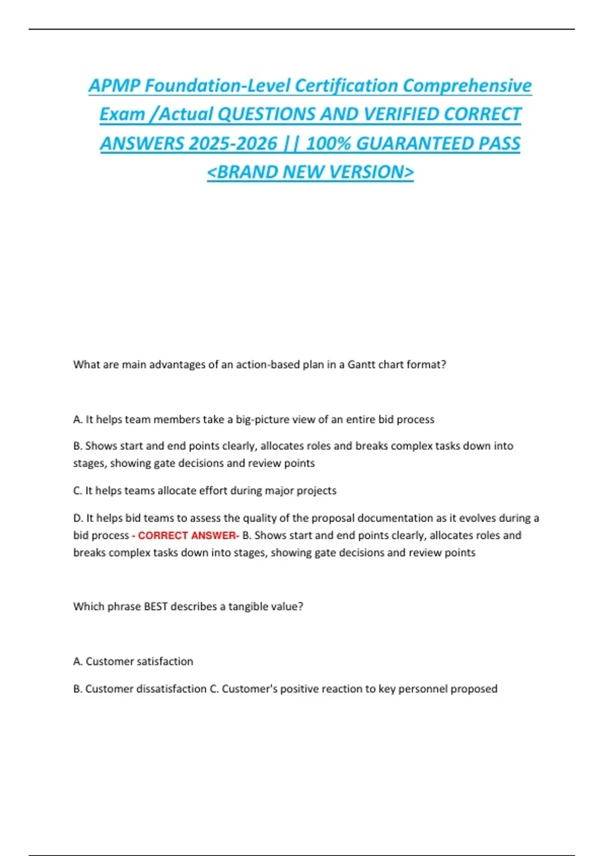 APMP Foundation-Level Certification Comprehensive Exam – Proposal ...