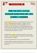 FAML 400 QUIZ 2 ACTUAL 2025&sol;2026 QUESTIONS AND 100&percnt; CORRECT ANSWERS