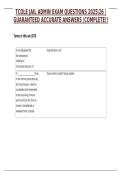 TCOLE JAIL ADMIN EXAM QUESTIONS 202526 &vert;GUARANTEED ACCURATE ANSWERS &vert;COMPLETE&excl;&excl;