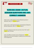 NURS 663- EXAM 1 ACTUAL 2025&sol;2026 QUESTIONS AND 100&percnt; CORRECT ANSWERS