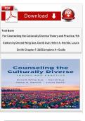 Test Bank For Counseling the Culturally Diverse Theory and Practice&comma; 9th Edition by Derald Wing Sue&comma; David Sue&comma; Helen A&period; Neville&comma; Laura Smith Chapter 1-26&vert;&vert;Complete A&plus; Guid