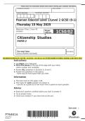 PEARSON EDEXCEL LEVEL 1&sol;LEVEL 2 GCSE &lpar;9&ndash;1&rpar; CITIZENSHIP STUDIES PAPER 2 QP MAY 2025